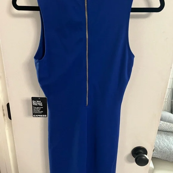 Express Blue Dress with a Peek a Boo in the front size - Picture 2 of 4
